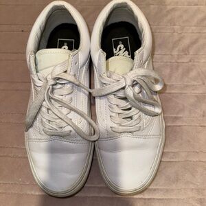 White leather Vans